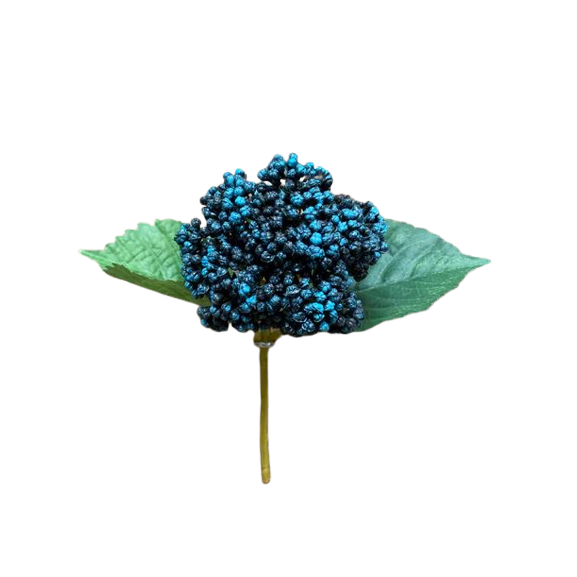 Tige d'hortensia à graines bleues de 10 pouces