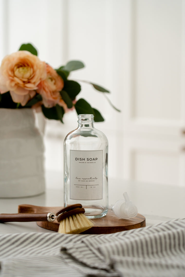 Bouteille vide transparente LUX essentials