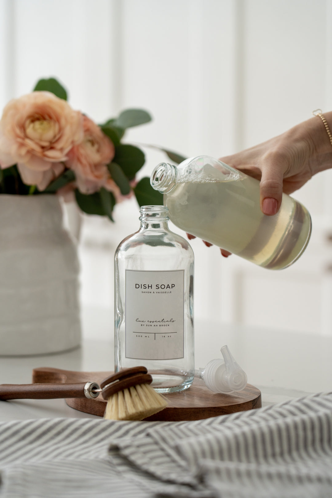 Bouteille vide transparente LUX essentials