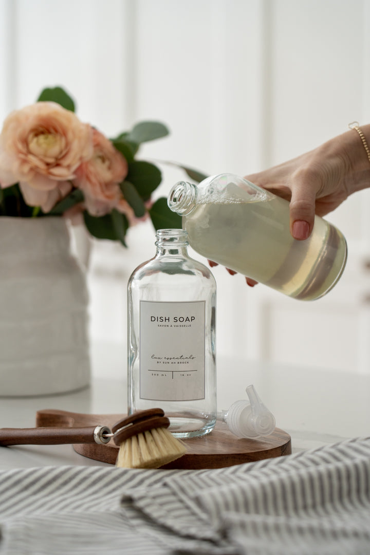 Bouteille vide transparente LUX essentials