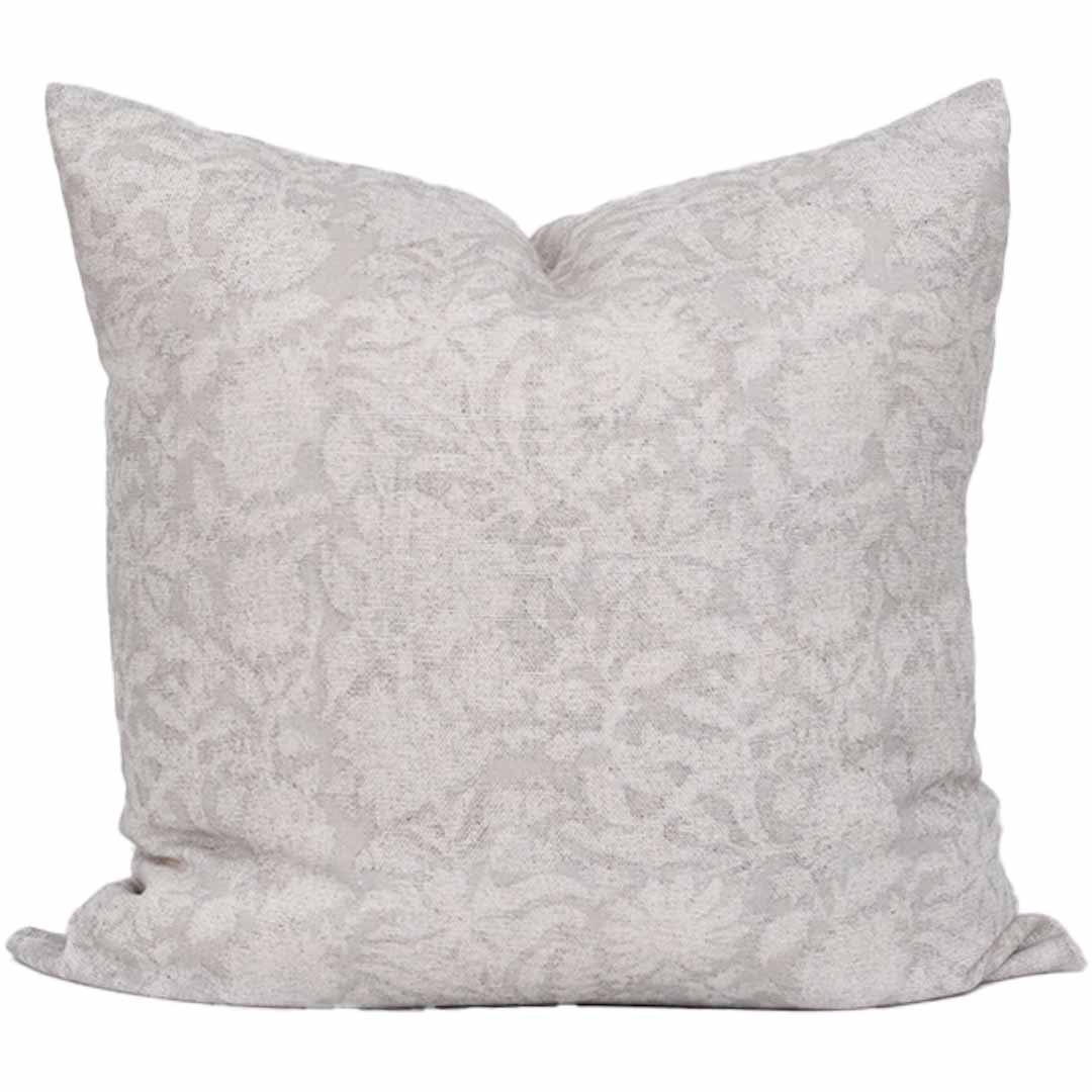 Gray textured pillow on a white background