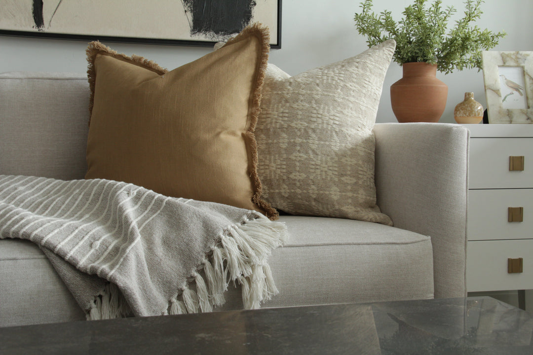 Baby Fringe Pillow - Ochre