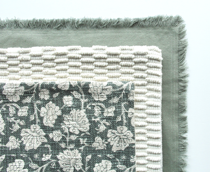 Coussin Baby Fringe - Sage Green 