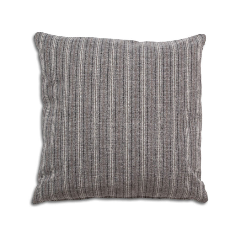 Breathe Grey Stripe Square Feather Cushion