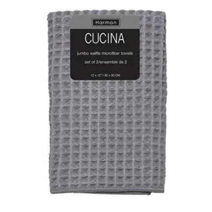 Torchon de cuisine gaufré Jumbo gris Cucina