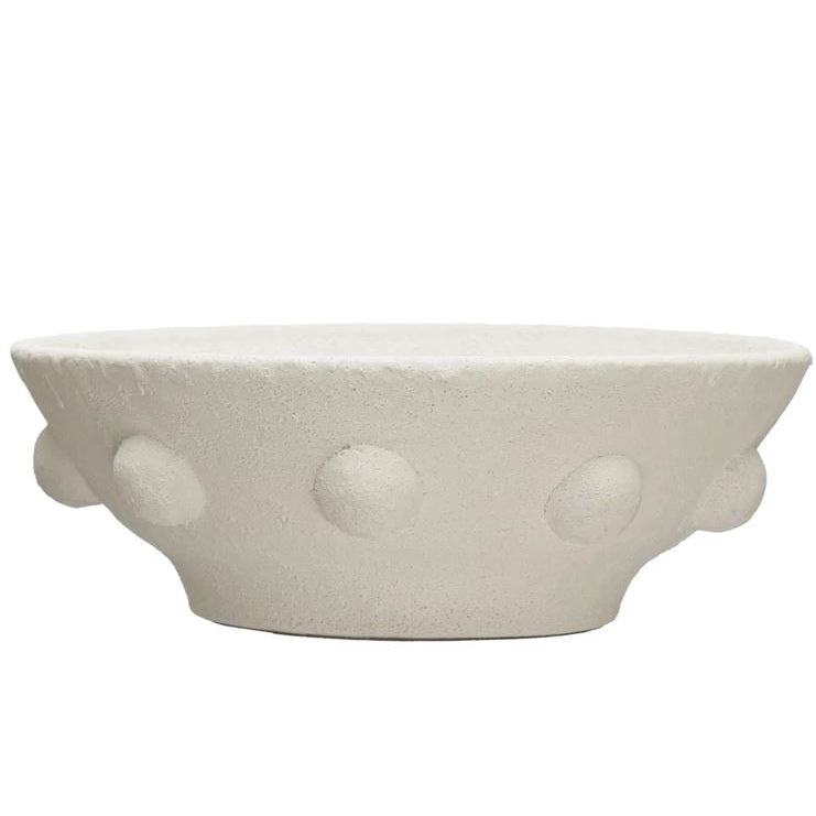 Decorative Coarse Terra-Cotta Bowl