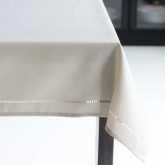 Hemstitch Linen Table Cloth