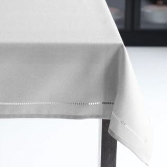 Hemstitch Table Cloth Light Grey