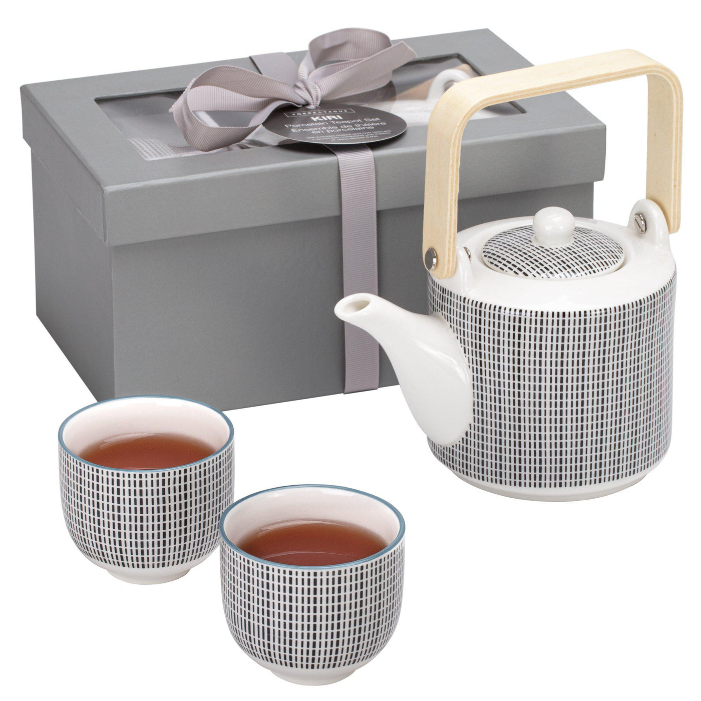 Kiri 3 Piece Porcelain Teapot Set 