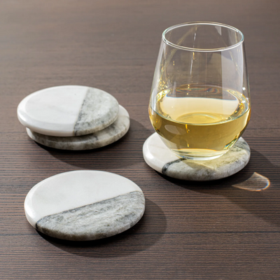 Two-Tone Marble Coasters