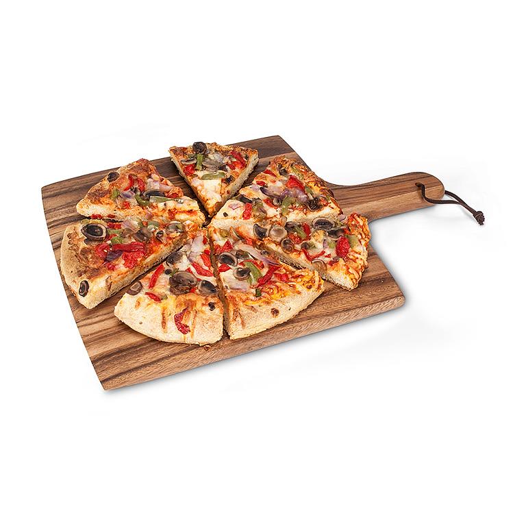 Planche à pizza carrée avec sangle