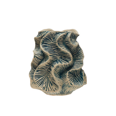 Vase de forme organique en grès texturé