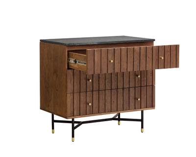 Acacia Wood & Stone Top Dresser