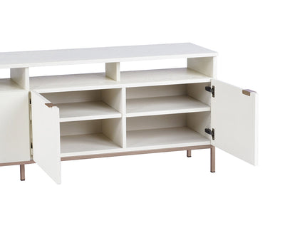 Ambrose Modular Media Console And Cabinet - Champagne Gold