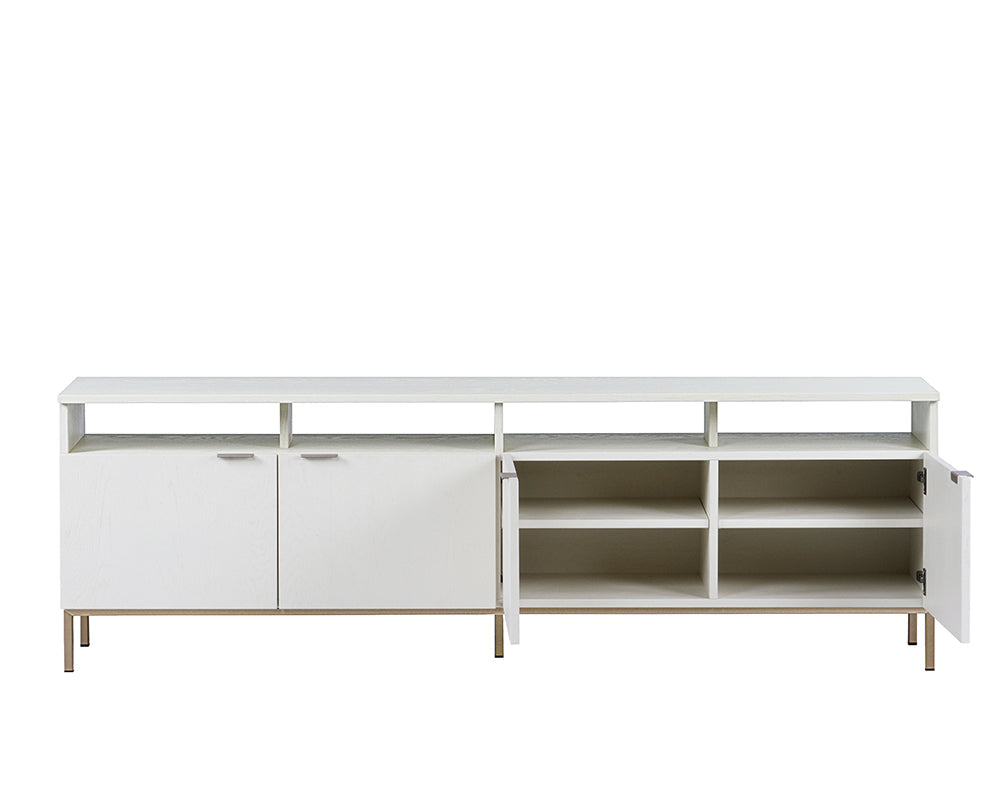 Ambrose Modular Media Console And Cabinet - Champagne Gold
