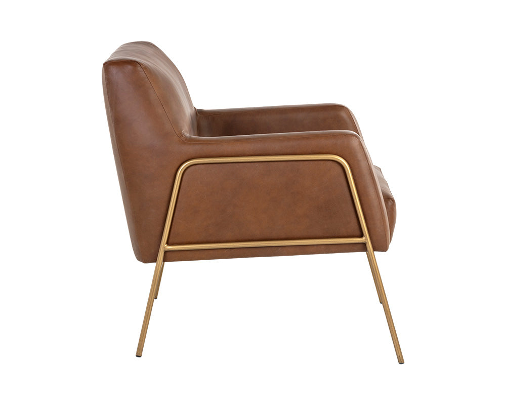 Cybil Lounge Chair - Vintage Caramel Leather