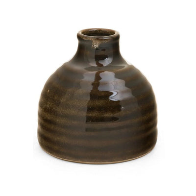 Dark Brown Ceramic Bud Vase