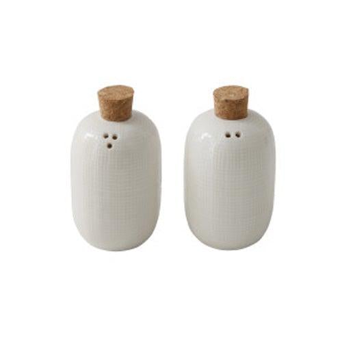 Embossed Salt and Pepper Shakers