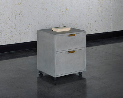Jiro File Cabinet - Grey Shagreen