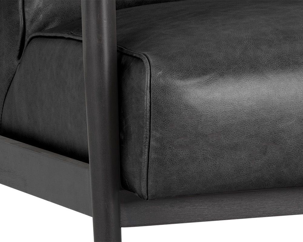 Kellam Lounge Chair - Black Leather