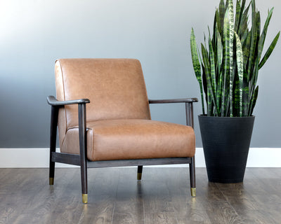 Kellam Lounge Chair - Camel Leather