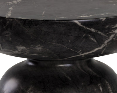 Lucida End Table - Marble Black