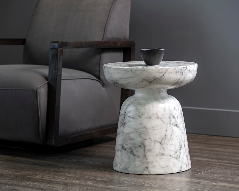 Lucida End Table - White