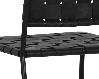 Omari Dining Chair - Black Leather
