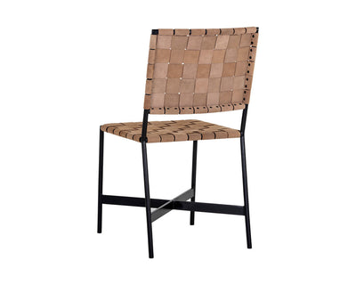 Omari Dining Chair - Light Tan Leather