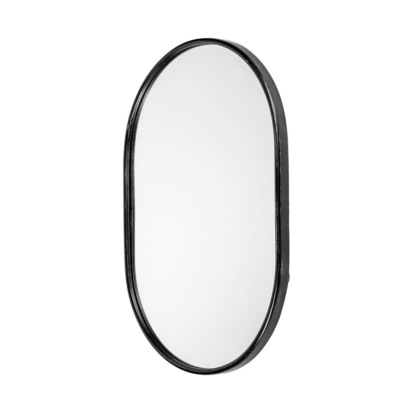 Miroir ovale en métal noir 24,3 "x1,3" x35,8 "