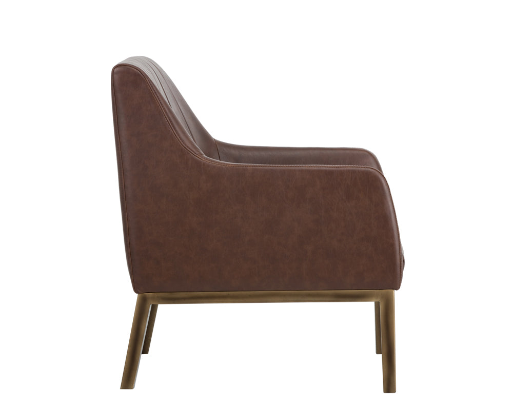 Wolfe Lounge Chair - Vintage Cognac