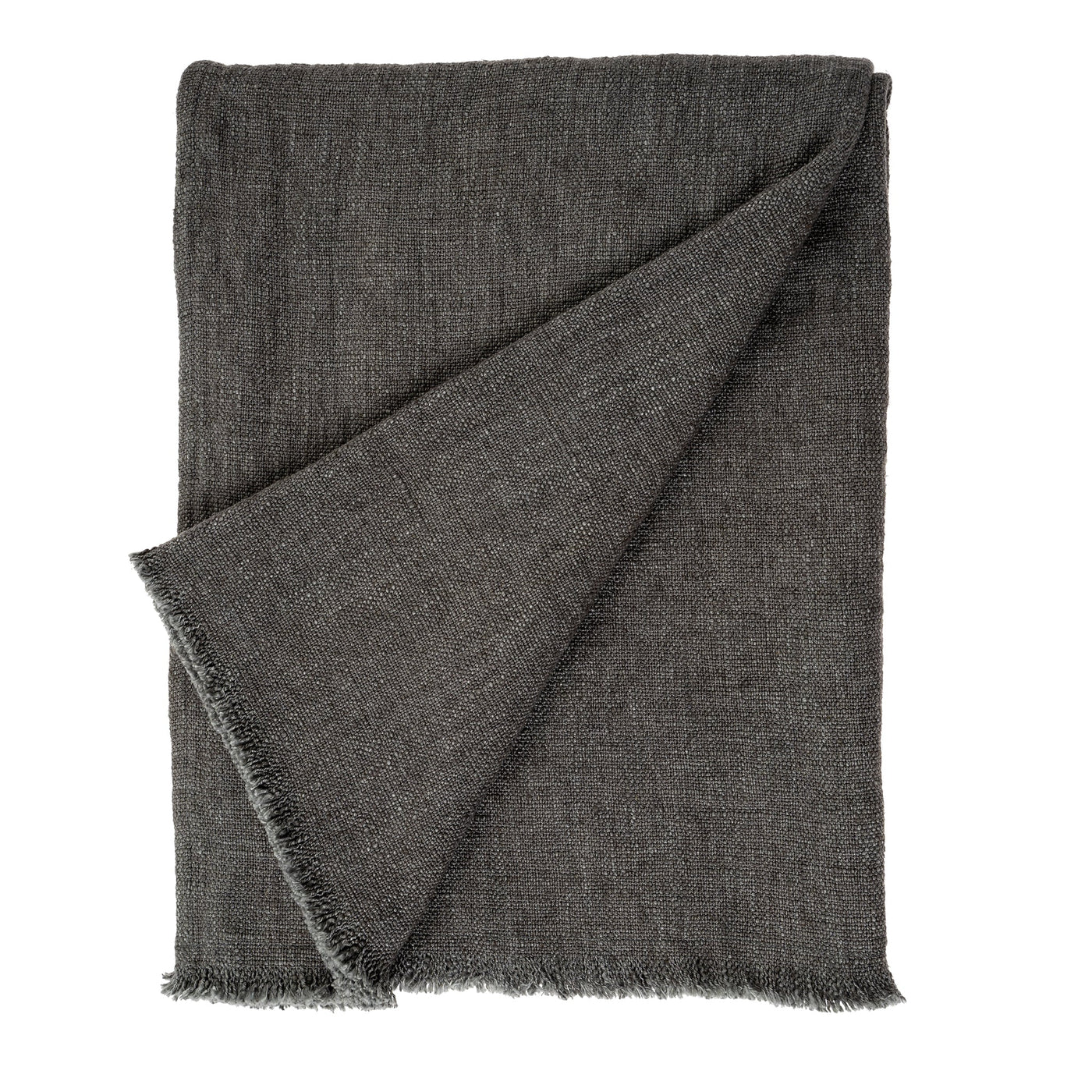 Dark Grey Selena Linen Blanket